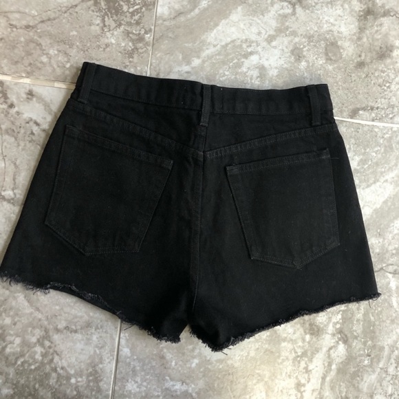 Reformation Black Dixie High Rise Denim Shorts - Picture 7 of 7